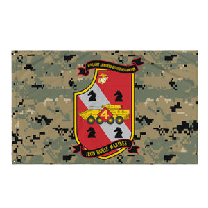 4TH LAR BN WOODLAND MARPAT INDOOR FLAG