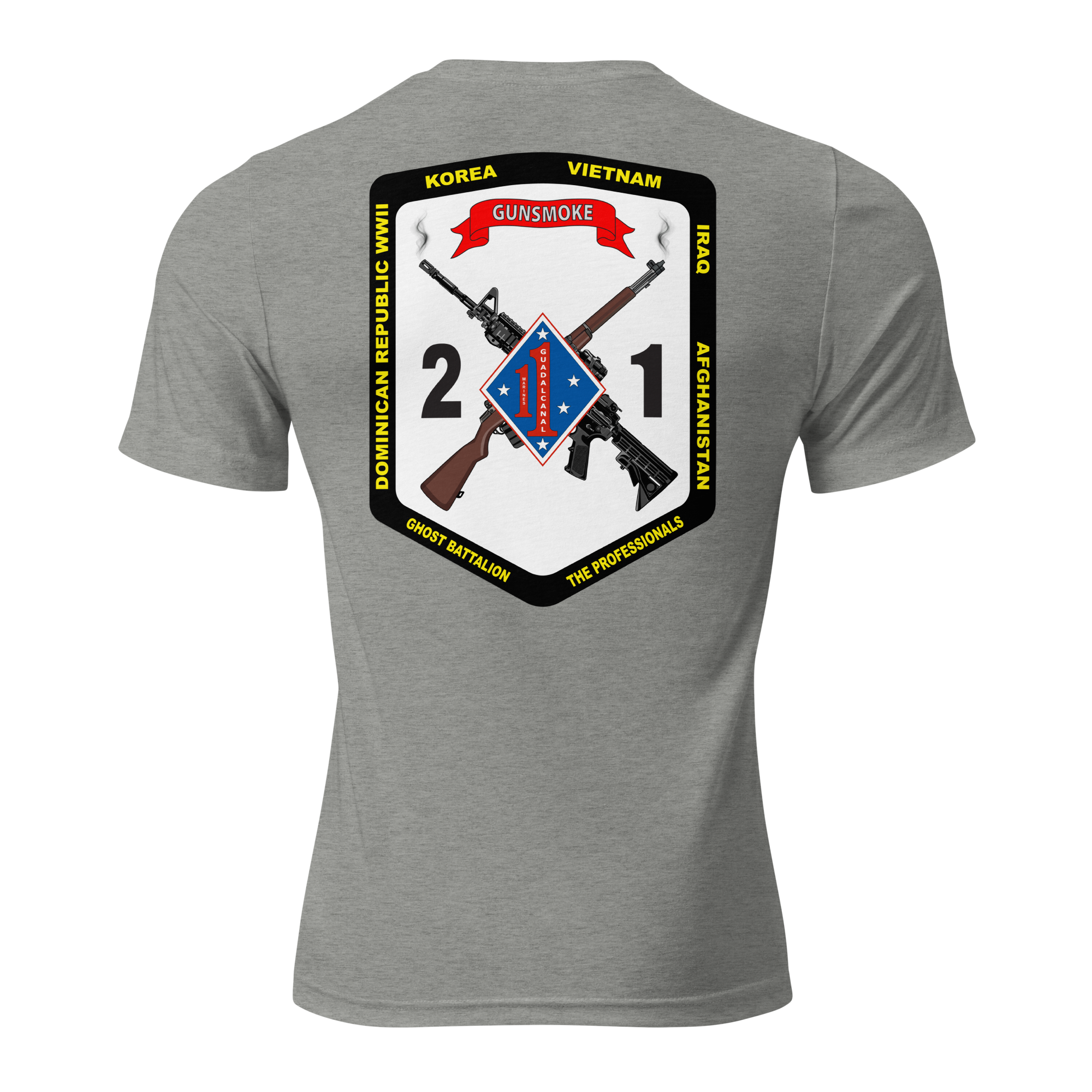 2ND BN 1ST MARINES NEW TRI-BLEND T-SHIRT