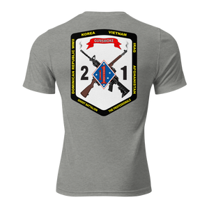 2ND BN 1ST MARINES NEW TRI-BLEND T-SHIRT