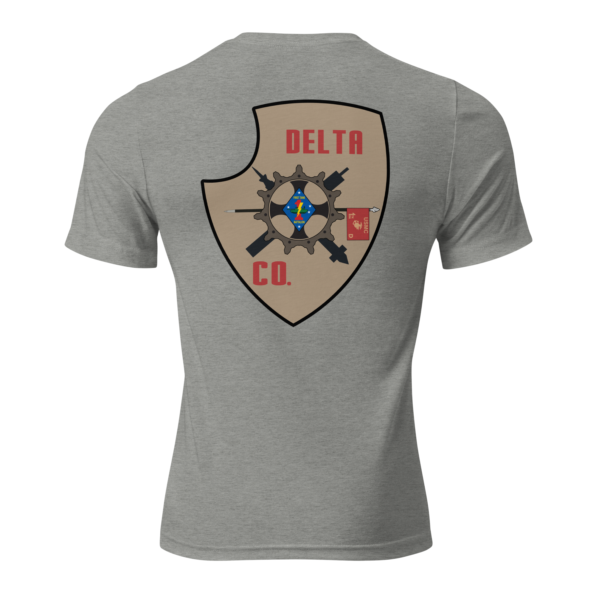 DELTA CO 1ST TANK BN TRI-BLEND T-SHIRT