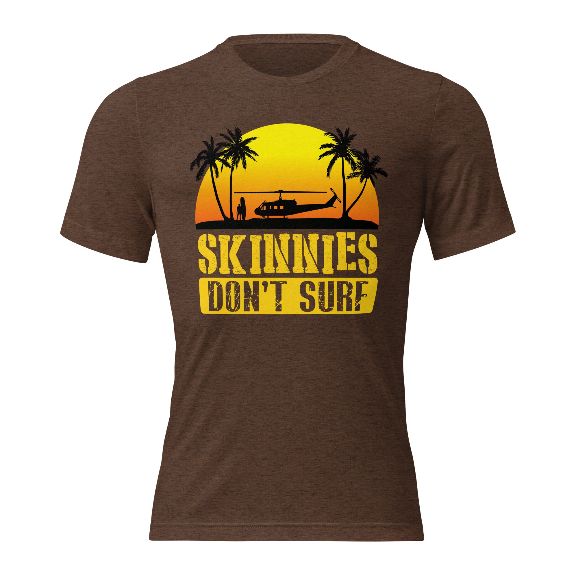 SKINNIES DON'T SURF BLACK TRI-BLEND T-SHIRT