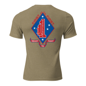 1ST BN 1ST MARINES TRI-BLEND T-SHIRT