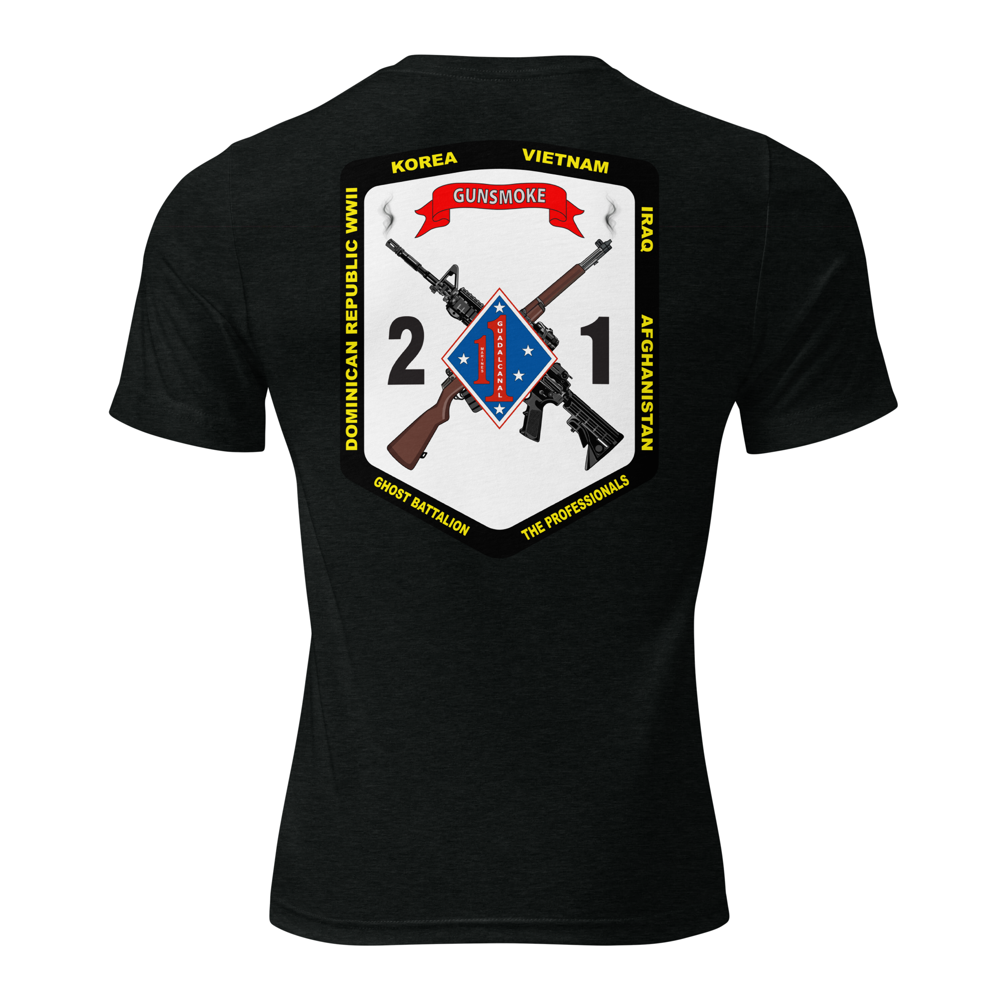 2ND BN 1ST MARINES NEW TRI-BLEND T-SHIRT