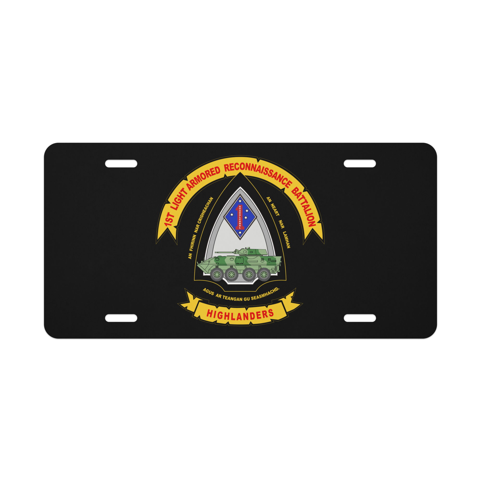 1ST LAR BN CURRENT BLACK VANITY PLATE – LARSOC REPUBLIC