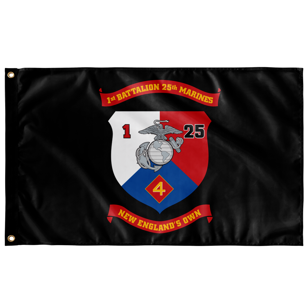 1ST BN 25TH MARINES 3' X 5' INDOOR FLAG