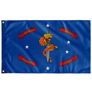 1ST BN 4TH MARINES ELEMENTS 3' X 5' INDOOR FLAG
