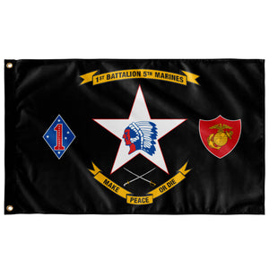 1ST BN 5TH MARINES ELEMENTS 3' X 5' INDOOR FLAG