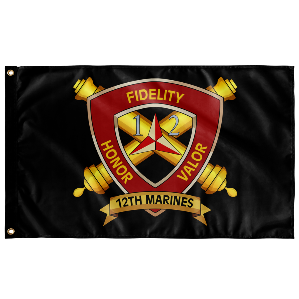 12TH MARINE REGIMENT 3' X 5' INDOOR FLAG