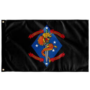 1ST BN 4TH MARINES  3' X 5' INDOOR FLAG