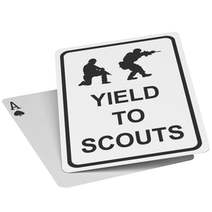 YIELD TO SCOUTS PLAYING CARDS