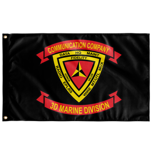 COMMUNICATION COMPANY 3RD MARINE DIVISION 3' X 5' INDOOR FLAG