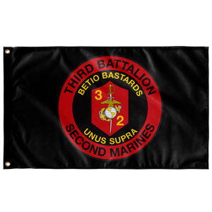 3RD BN 2ND MARINES 3' X 5' INDOOR FLAG