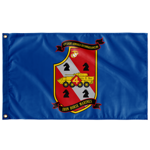 4TH LAR BN BLUE 3' X 5' INDOOR FLAG
