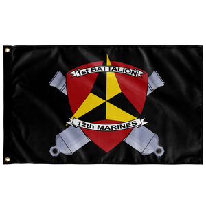 1ST BN 12TH MARINES 3' X 5' INDOOR FLAG