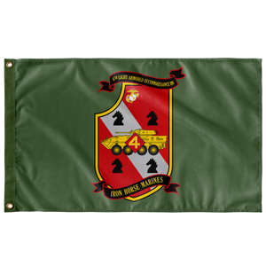 4TH LAR BN GREEN 3' X 5' INDOOR FLAG
